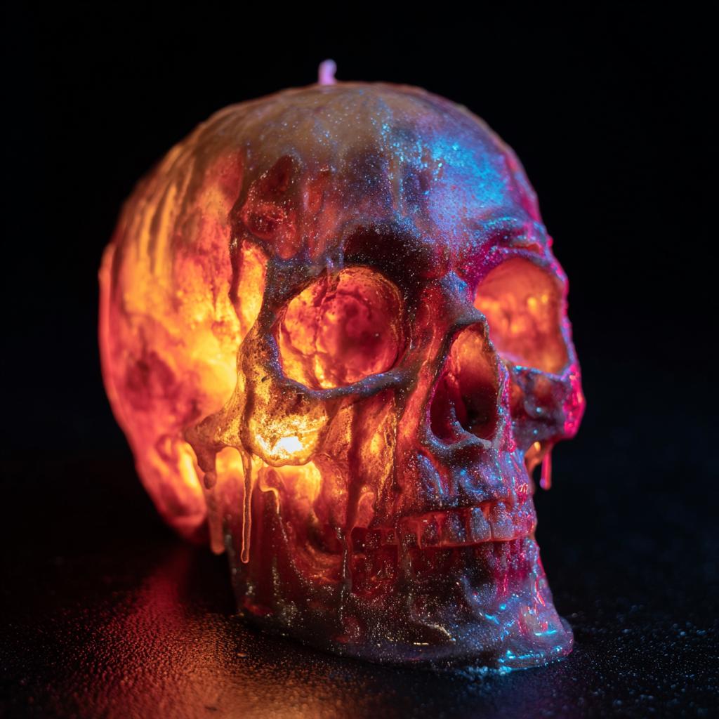 Glow of the Otherworld Skull Candle - Image 4