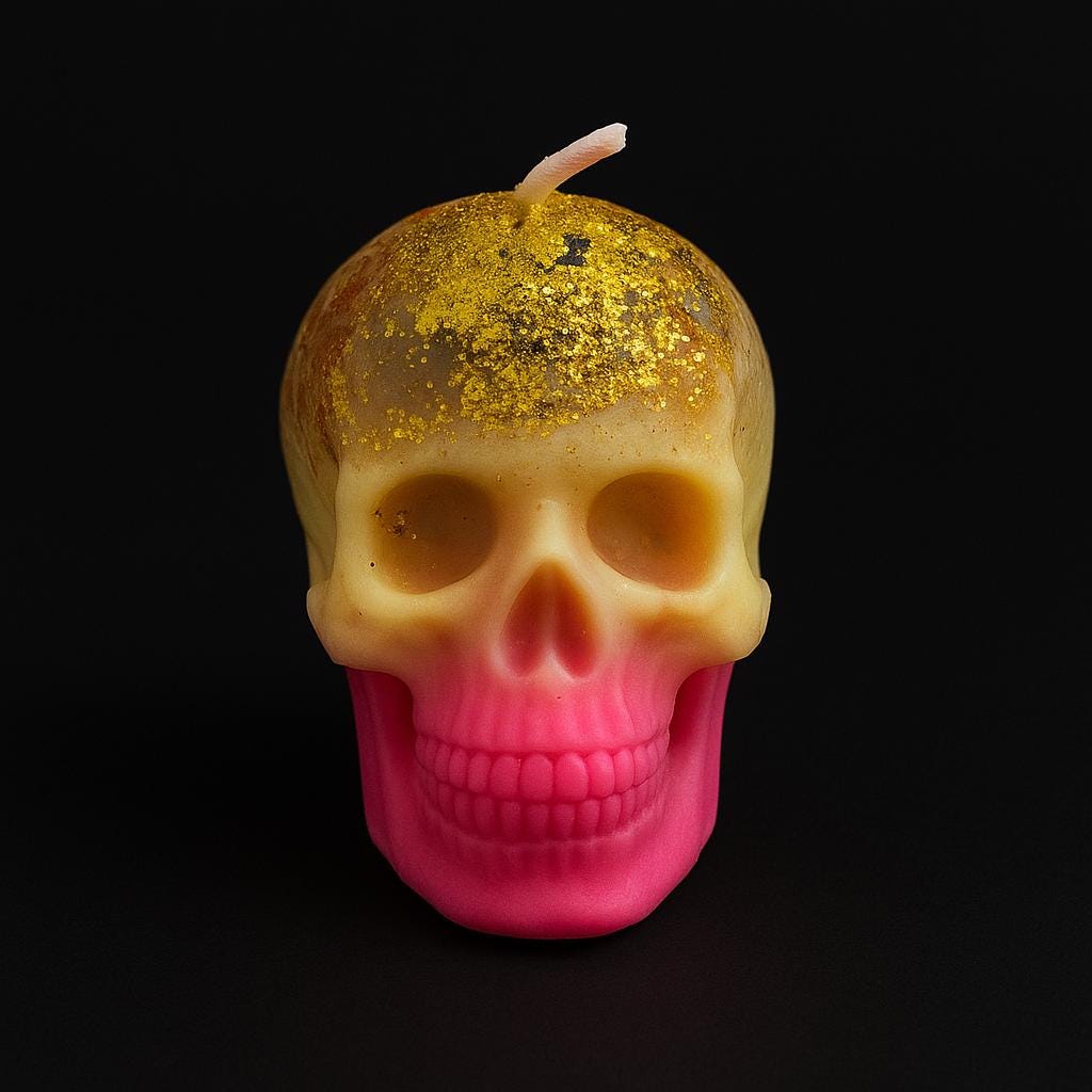 Enchanted Crystal Skull Candle - Image 2