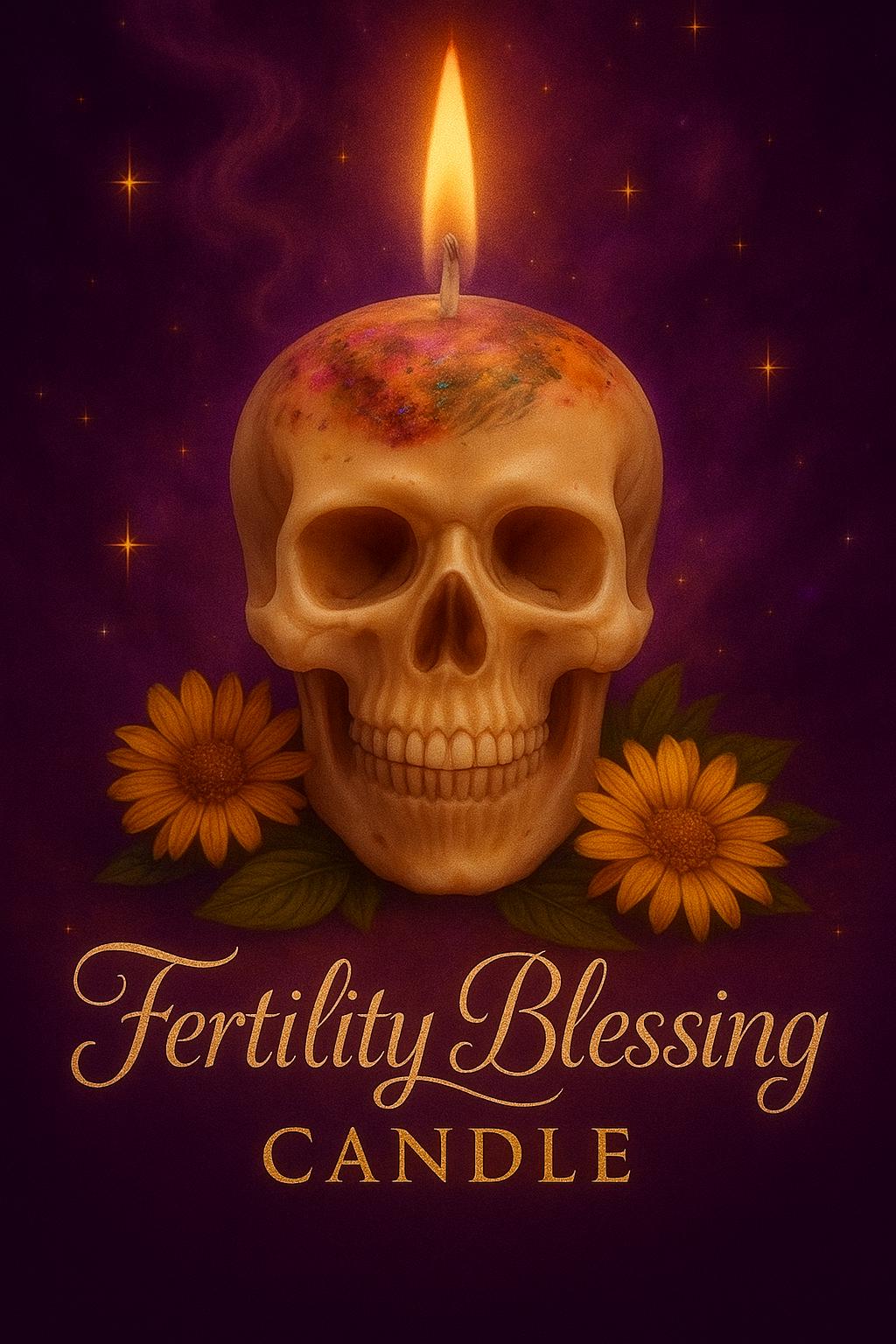 Fertility Blessing Skull Candle