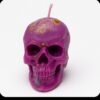 Amethyst Flame Skull Candle