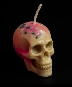 Aurora Veil Skull Candle