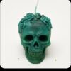 Emerald Crown Skull Candle