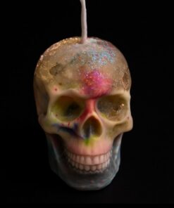 Ethereal Prism Skull Candle