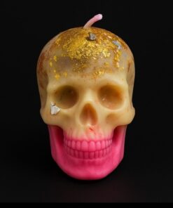 Golden Oracle Skull Candle