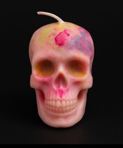 Lunar Bloom Skull Candle