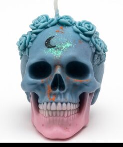 Moonlit Crown Skull Candle