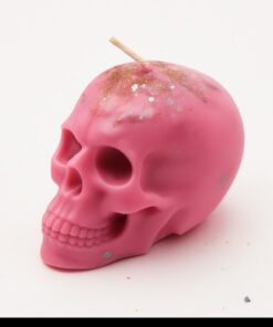 Rose Gold Charm Skull Candle