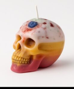 Sunfire Skull Candle